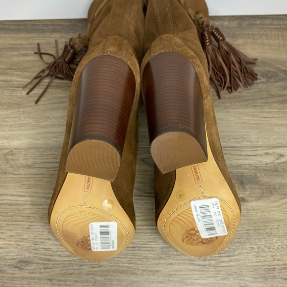 Vince Camuto NWT Brown Fermel Slough Tassel Boots - Picture 7 of 7
